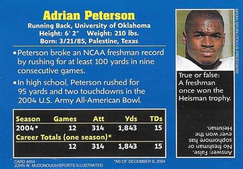 2005 Sports Illustrated for Kids #454 Adrian Peterson Back
