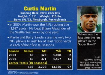 2005 Sports Illustrated for Kids #465 Curtis Martin Back