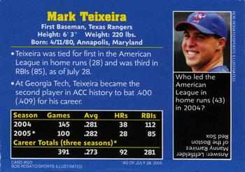 2005 Sports Illustrated for Kids #523 Mark Teixeira Back
