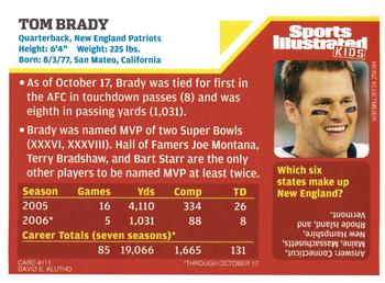 2006 Sports Illustrated for Kids #111 Tom Brady Back