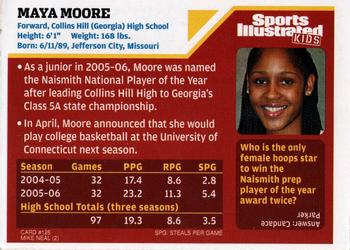 2007 Sports Illustrated for Kids #126 Maya Moore Back