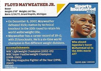 2008 Sports Illustrated for Kids #240 Floyd Mayweather Jr. Back