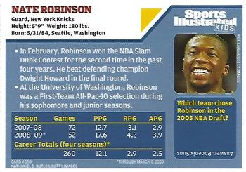 2009 Sports Illustrated for Kids #353 Nate Robinson Back