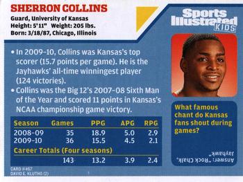 2010 Sports Illustrated for Kids #467 Sherron Collins Back