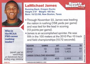 2011 Sports Illustrated for Kids #3 LaMichael James Back