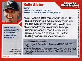 2011 Sports Illustrated for Kids #28 Kelly Slater Back