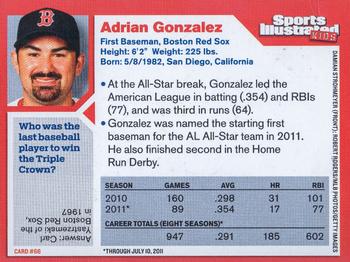 2011 Sports Illustrated for Kids #66 Adrian Gonzalez Back