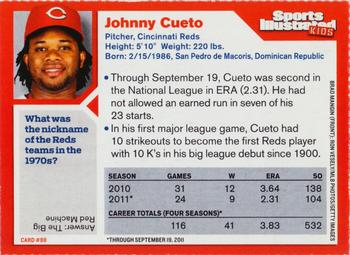 2011 Sports Illustrated for Kids #88 Johnny Cueto Back