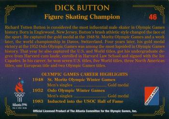 1996 Collect-A-Card Centennial Olympic Games Collection #46 Dick Button Back
