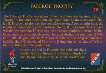 1996 Collect-A-Card Centennial Olympic Games Collection #70 Faberg Trophy Back