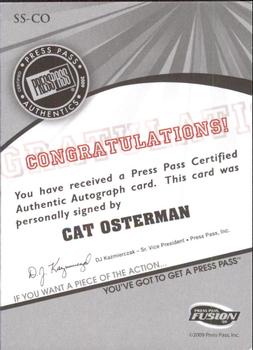 2009 Press Pass Fusion - Autographs Gold #SS-CO Cat Osterman Back