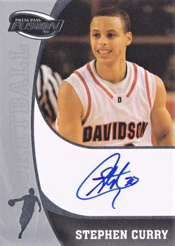 2009 Press Pass Fusion - Autographs Silver #SS-SC Stephen Curry Front