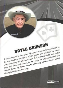 2009 Press Pass Fusion - Bronze #77 Doyle Brunson Back
