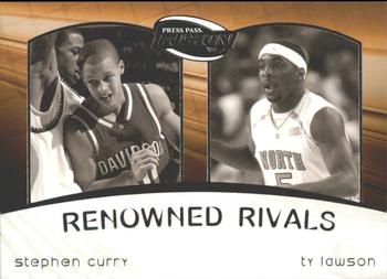 2009 Press Pass Fusion - Renowned Rivals #RR-4 Stephen Curry / Ty Lawson Front
