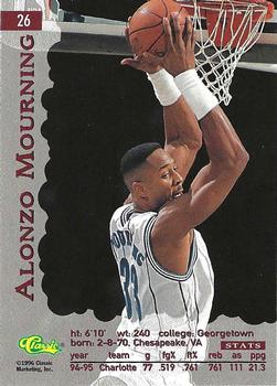 1996 Classic Assets - Hot Prints #26 Alonzo Mourning Back