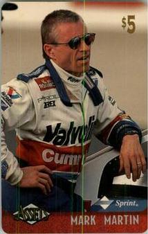 1996 Classic Assets - Phone Cards $5 #10 Mark Martin Front