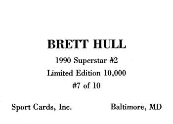 1990 Sport Cards Superstar #2 (unlicensed) #7 Brett Hull Back