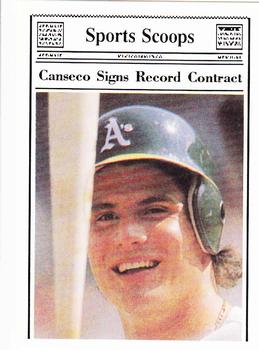 1990 Sports Scoops (unlicensed) #NNO Jose Canseco Front