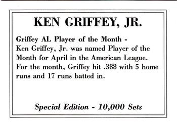 1990 Sports Scoops (unlicensed) #NNO Ken Griffey Jr. Back
