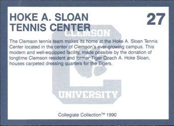 1990 Collegiate Collection Clemson Tigers #27 Tennis Facilities Back