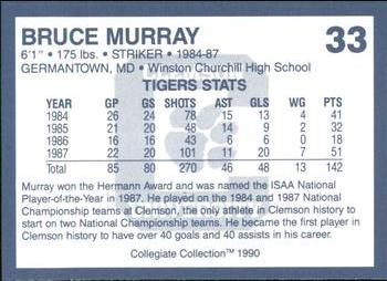 1990 Collegiate Collection Clemson Tigers #33 Bruce Murray Back