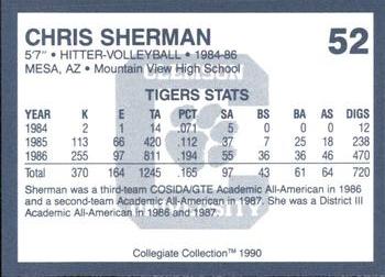 1990 Collegiate Collection Clemson Tigers #52 Chris Sherman Back