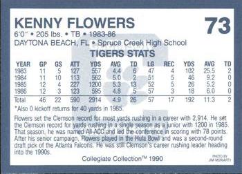 1990 Collegiate Collection Clemson Tigers #73 Kenny Flowers Back