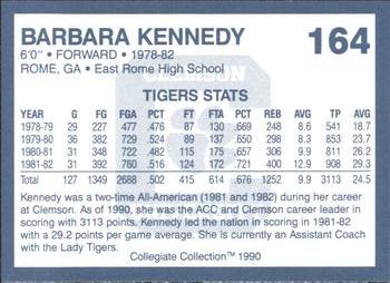 1990 Collegiate Collection Clemson Tigers #164 Barbara Kennedy Back