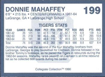 1990 Collegiate Collection Clemson Tigers #199 Donnie Mahaffey Back