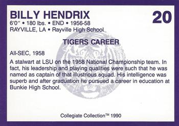 1990 Collegiate Collection LSU Tigers #20 Billy Hendrix Back