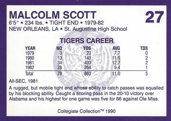 1990 Collegiate Collection LSU Tigers #27 Malcolm Scott Back