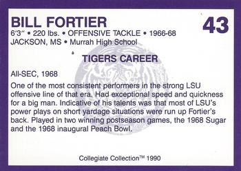 1990 Collegiate Collection LSU Tigers #43 Bill Fortier Back