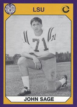 1990 Collegiate Collection LSU Tigers #67 John Sage Front
