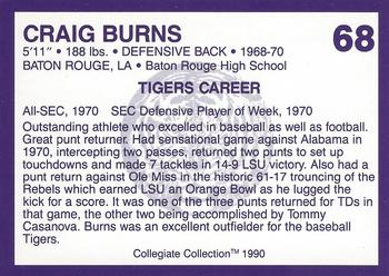1990 Collegiate Collection LSU Tigers #68 Craig Burns Back