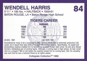 1990 Collegiate Collection LSU Tigers #84 Wendell Harris Back