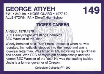 1990 Collegiate Collection LSU Tigers #149 George Atiyeh Back