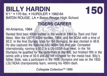1990 Collegiate Collection LSU Tigers #150 Billy Hardin Back