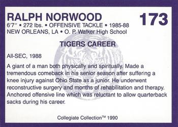 1990 Collegiate Collection LSU Tigers #173 Ralph Norwood Back