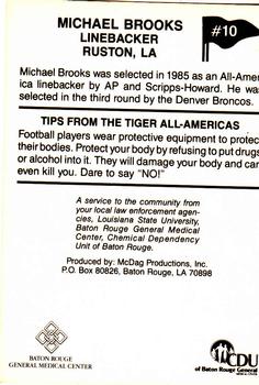 1989 LSU Tigers All-Americans #10 Michael Brooks Back