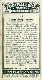 1928-29 Player's Footballers #41 Clem Stephenson Back