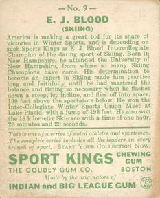 1933 Sport Kings (R338) #9 Ed Blood Back
