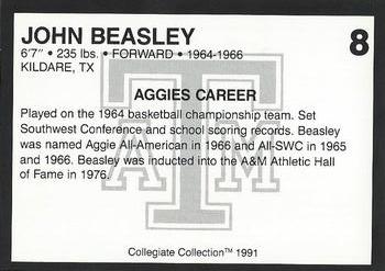 1991 Collegiate Collection Texas A&M Aggies #8 John Beasley Back