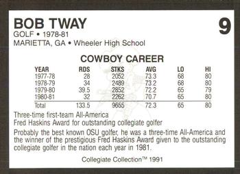 1991 Collegiate Collection Oklahoma State Cowboys #9 Bob Tway Back
