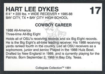 1991 Collegiate Collection Oklahoma State Cowboys #17 Hart Lee Dykes Back
