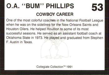 1991 Collegiate Collection Oklahoma State Cowboys #53 O.A. Phillips Back
