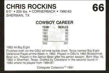 1991 Collegiate Collection Oklahoma State Cowboys #66 Chris Rockins Back
