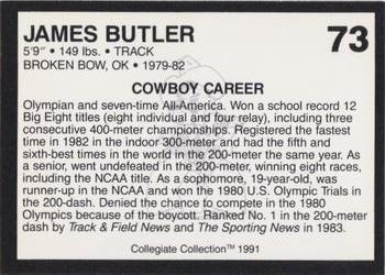 1991 Collegiate Collection Oklahoma State Cowboys #73 James Butler Back