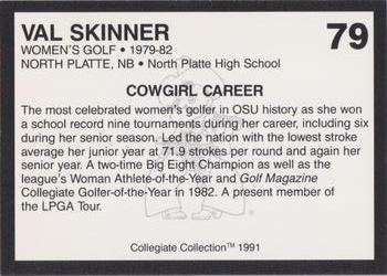 1991 Collegiate Collection Oklahoma State Cowboys #79 Val Skinner Back