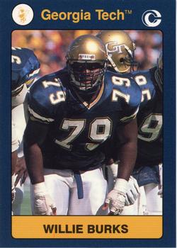 1991 Collegiate Collection Georgia Tech Yellow Jackets #101 Willie Burks Front