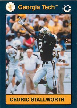 1991 Collegiate Collection Georgia Tech Yellow Jackets #132 Cedric Stallworth Front